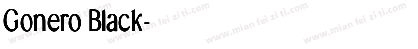 Gonero Black字体转换